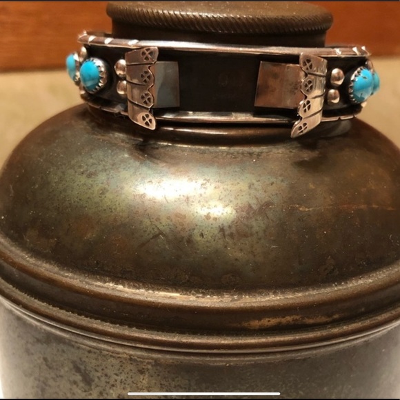 🔥HP🔥Rare Vintage Navajo Artist Rose Castillo Silver & Turquoise Watch Band EUC - Picture 7 of 12